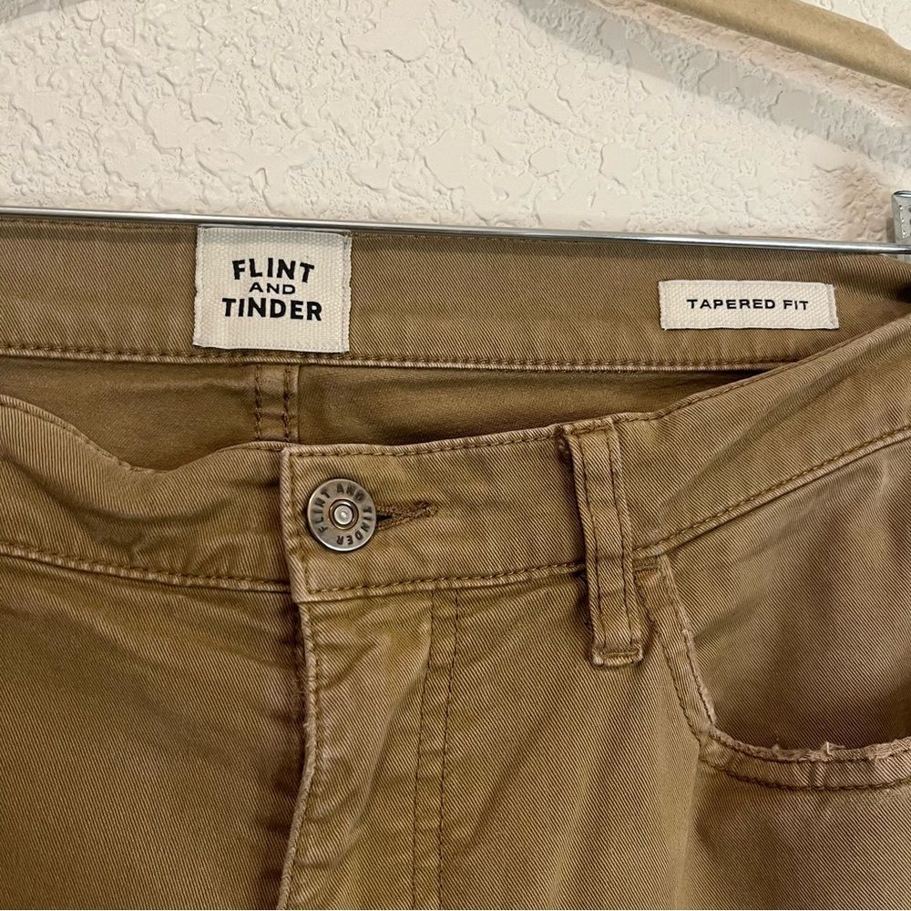 Flint and Tinder Pants Mens 32x32 Tapered Fit Tan - Picture 12 of 15